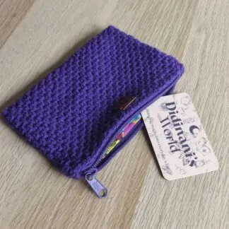 Monedero Ganchillo Musgo "Lila" Grande Acrílico