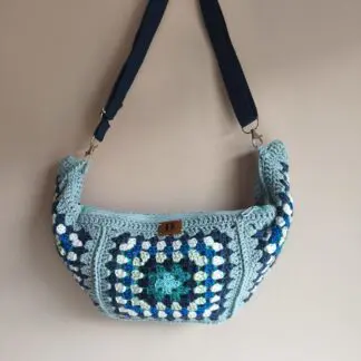 Riñonera "Granny Square" Blue Ocean