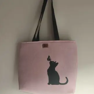 Totebag Pequeña "Cat and Butterfly" Upcycled