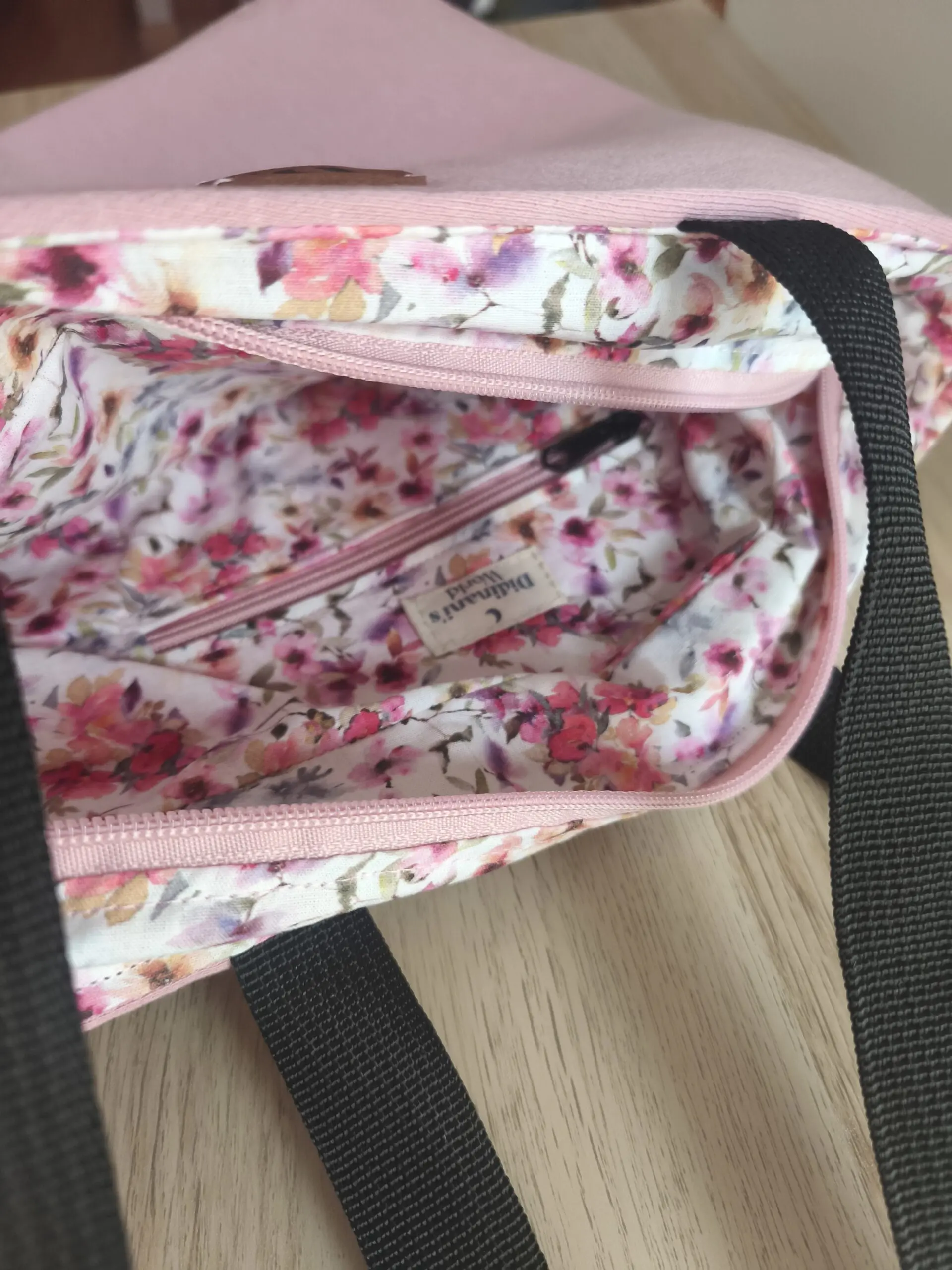 Totebag Pequeña "Cat and Butterfly" Upcycled - Imagen 3