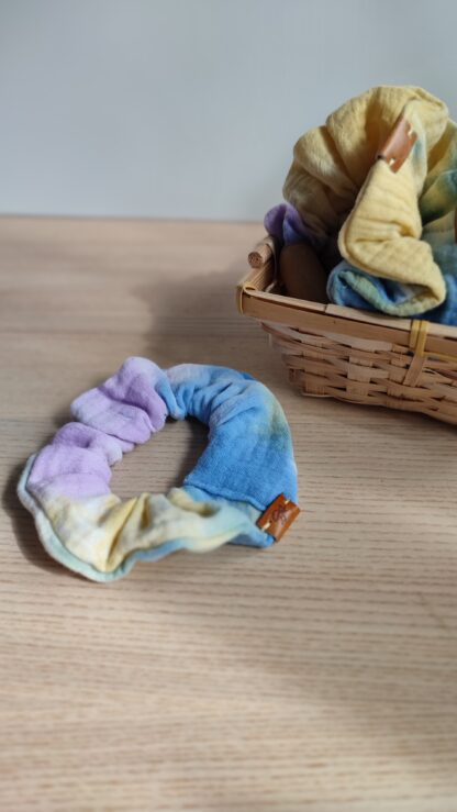 coletero scrunchie Tie Dye Blue and Purple(2)