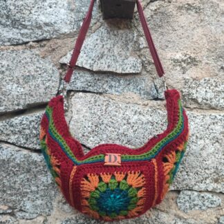 Crochet Sling bag Burgundy(1)