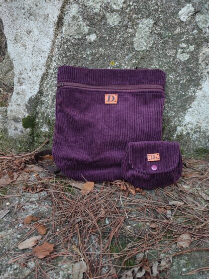 Diana Backpack Purple Corduroy(2)