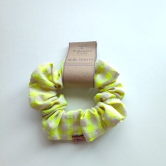 Coletero Scrunchie Vichy Yellow Neon