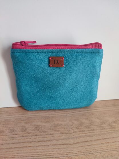 Monedero Turquoise Suede