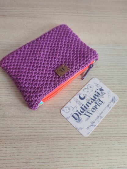 Monedero de Ganchillo musgo morado - Imagen 3