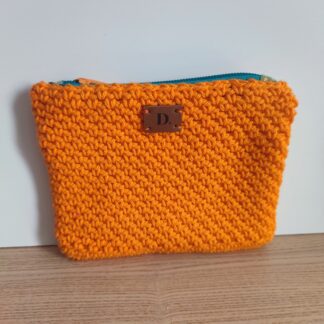 Monedero Ganchillo musgo Naranja