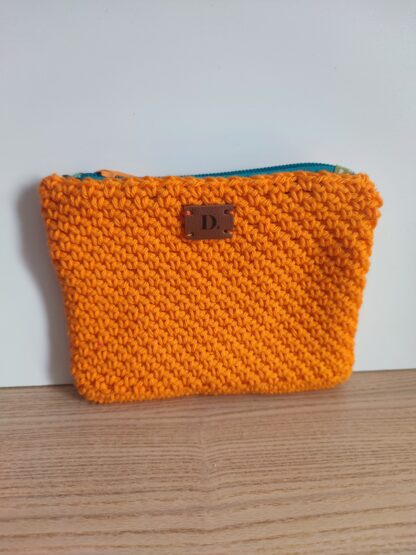 Monedero Ganchillo musgo Naranja